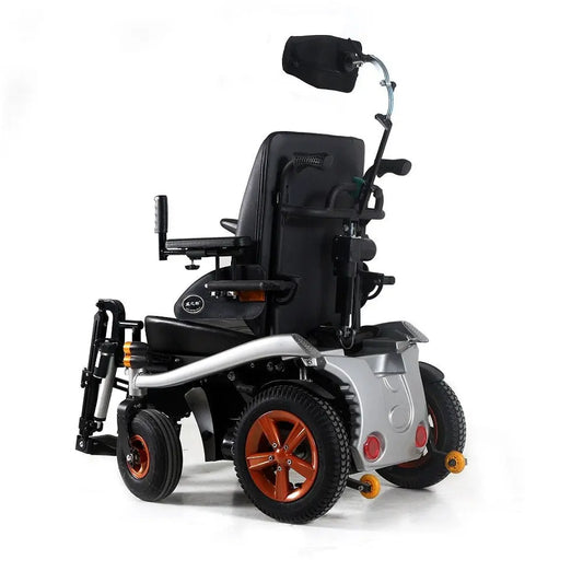 P288 akülü tekerlekli sandalye, dış mekân ve iç mekân mobilite aracı arkadan görünüm