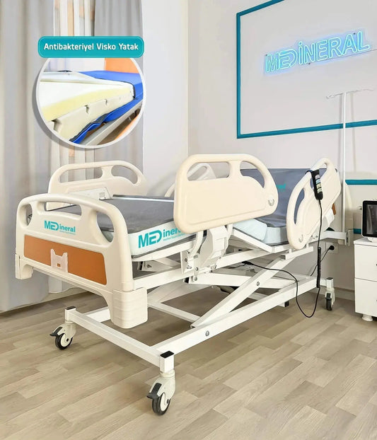 3 motorlu asansorlu full abs karyola ve 15 cm visko yatak seti