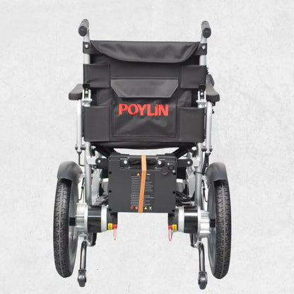 Poylin P200E akülü tekerlekli sandalye arka görünüm, sırt destek yapısı