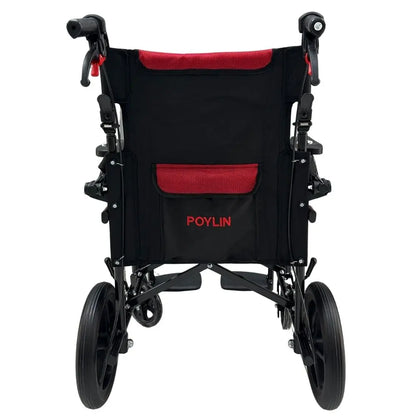 Poylin P806 tekerlekli sandalye arka görünüm, sırt destekli yapı