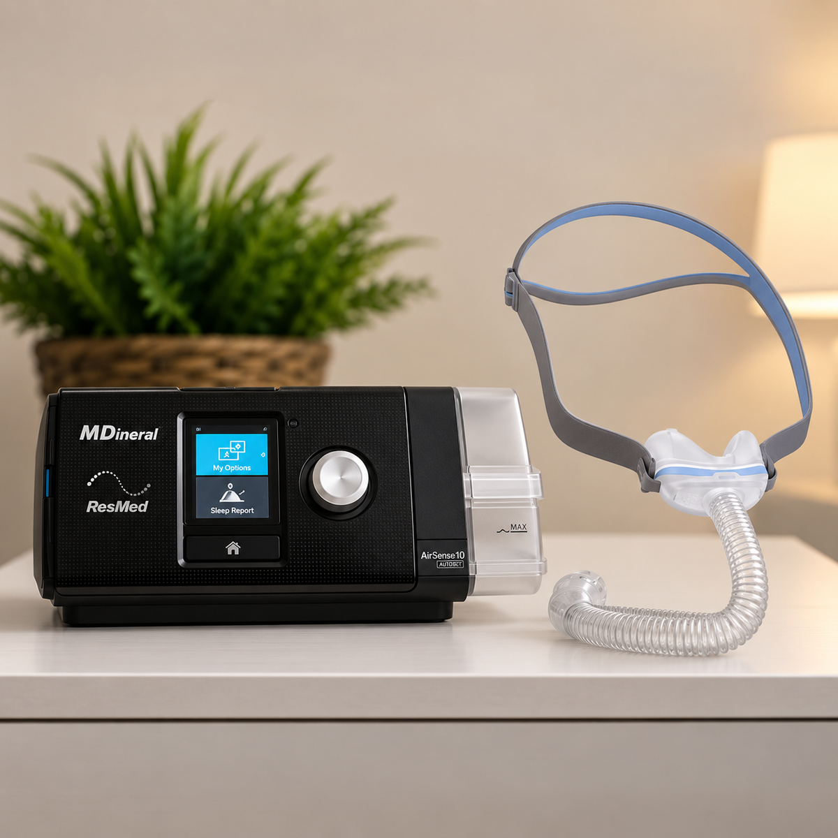 ResMed AirSense 10 AutoSet, Nemlendirici & AirFit N30i Maske Seti